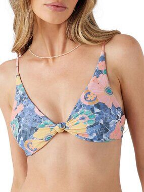 NWOT Women's Jadia Pismo Floral Print Bikini Top Size Large